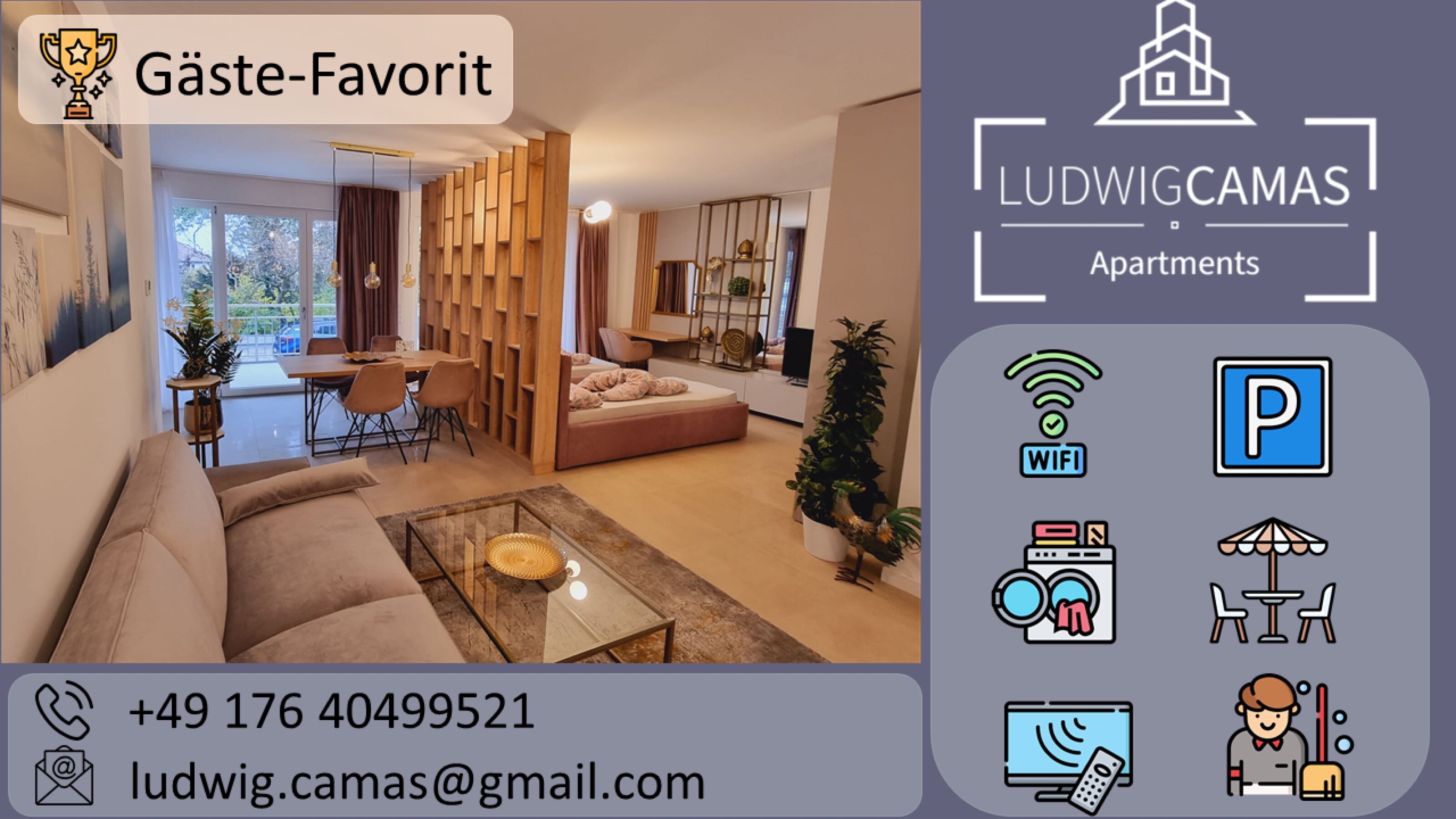 Monteur-Zimmer - Baden-Württemberg - Ludwig Camas - Apartments // Moderne Wohnungen mit Parkplatz