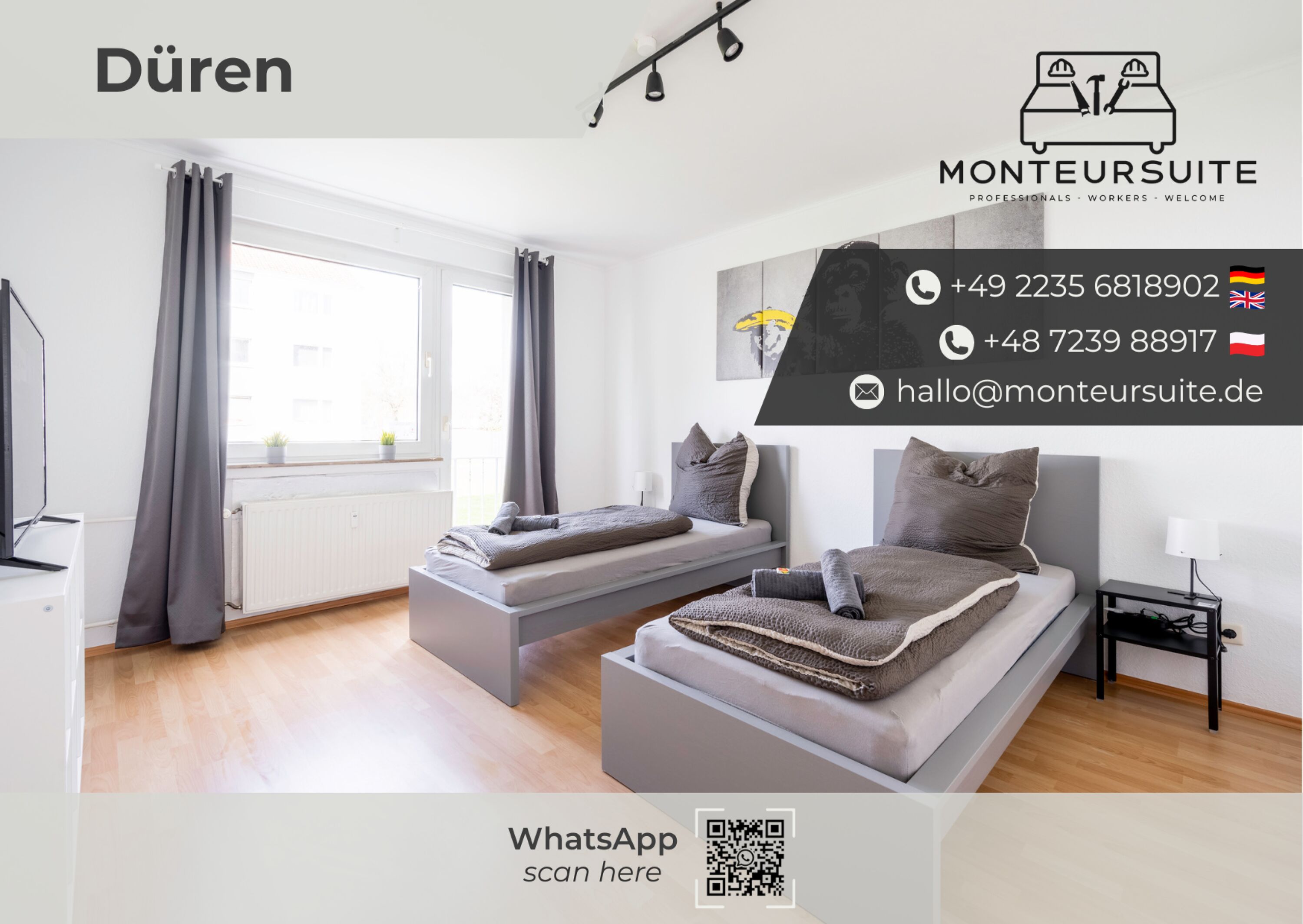 Monteur-Zimmer - Euskirchen - Monteursuite - Düren - Aachen - Kerpen - Erftstadt