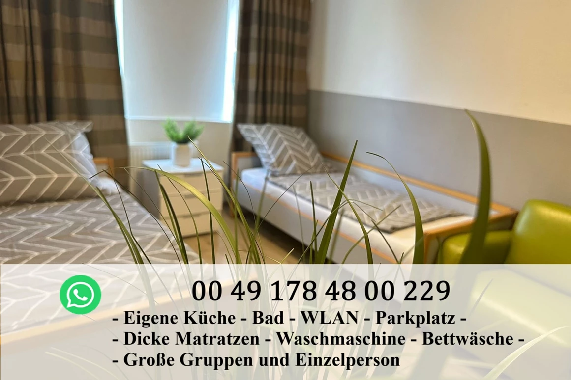 MonteurZimmer: Wohnungen mit Küche, Bad, Parkplatz, WiFi