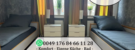 MonteurZimmer: Komfort Wohnungen in Köln eigene Küche, Bad