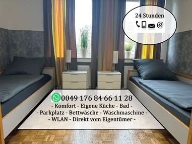 MonteurZimmer: Komfort Wohnungen in Köln eigene Küche, Bad