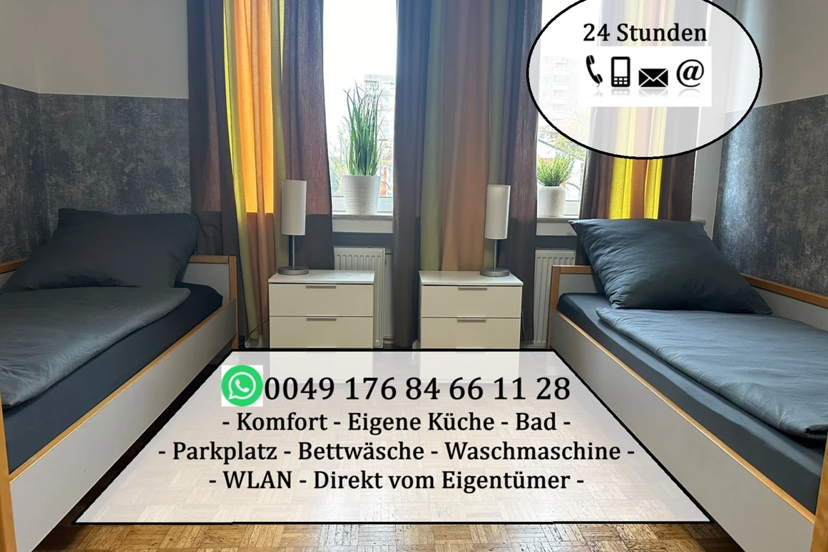 MonteurZimmer: Komfort Wohnungen in Köln eigene Küche, Bad