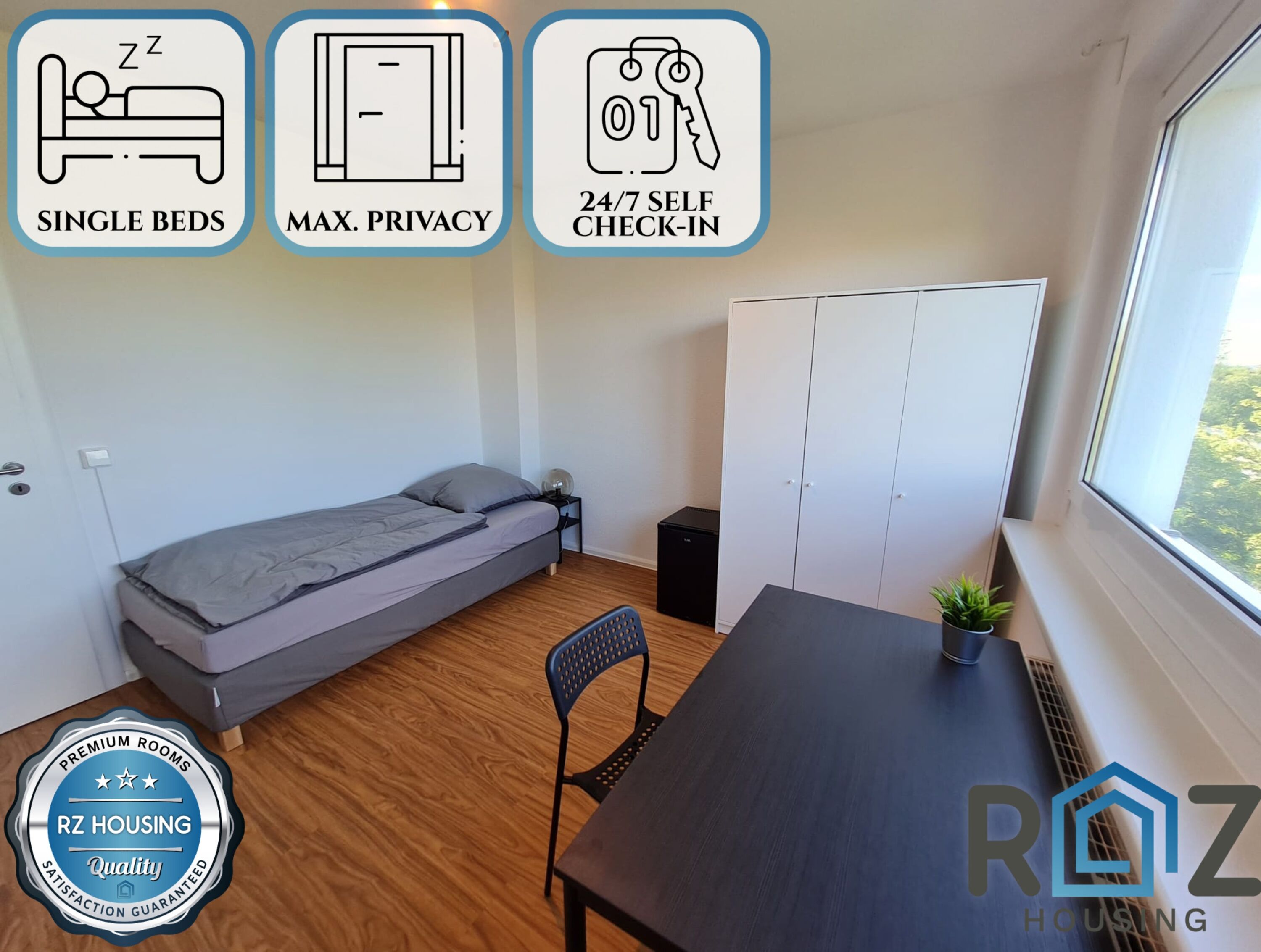 Monteur-Zimmer - Colditz - RZ Housing - Premium Apartment mit 4 Einzelzimmern