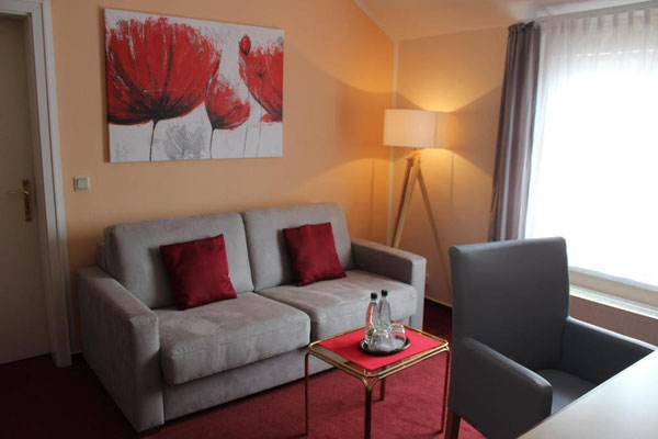 MonteurZimmer: Wohnbereich Zweibettzimmer / Zimmer 31 - Aparthotel 1A