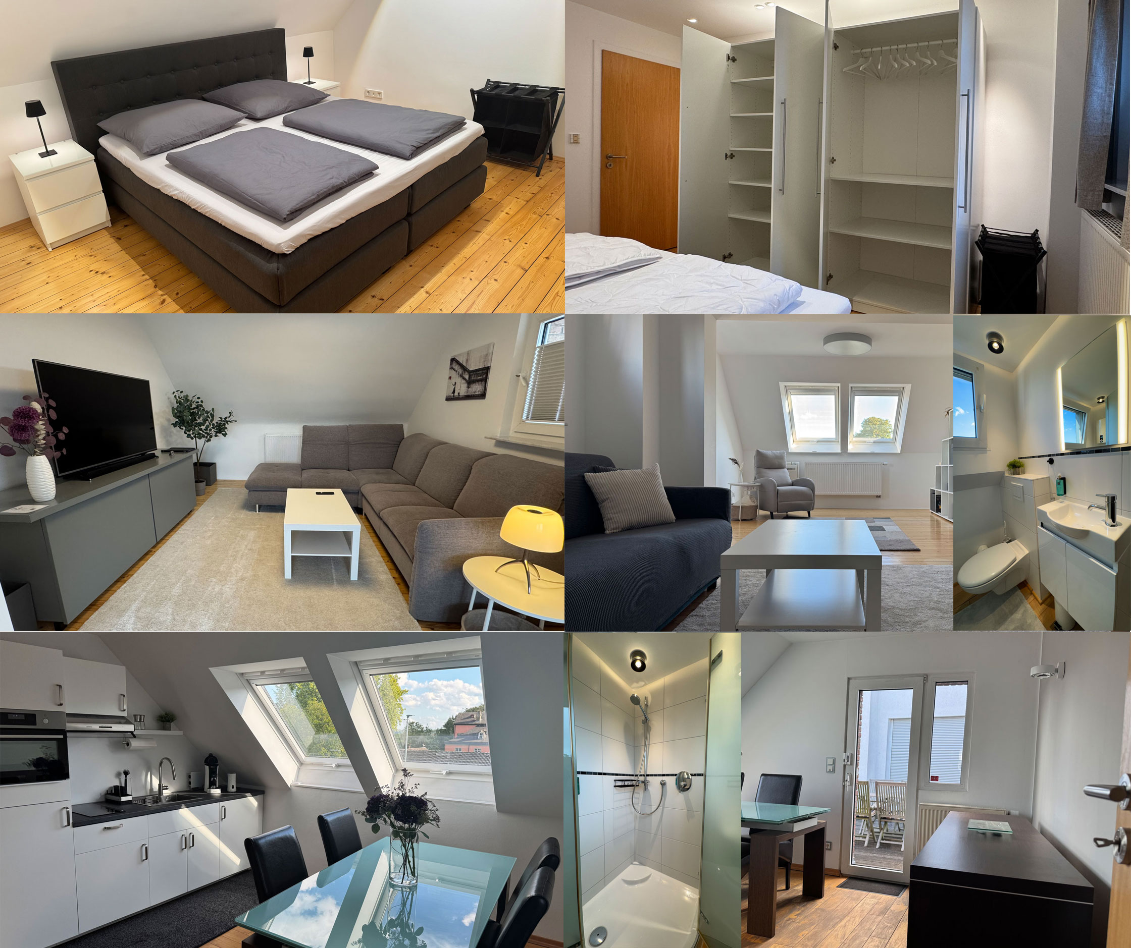 MonteurZimmer: Apartment Übersicht - Apartment Köln Bonn DeLux Burgblick