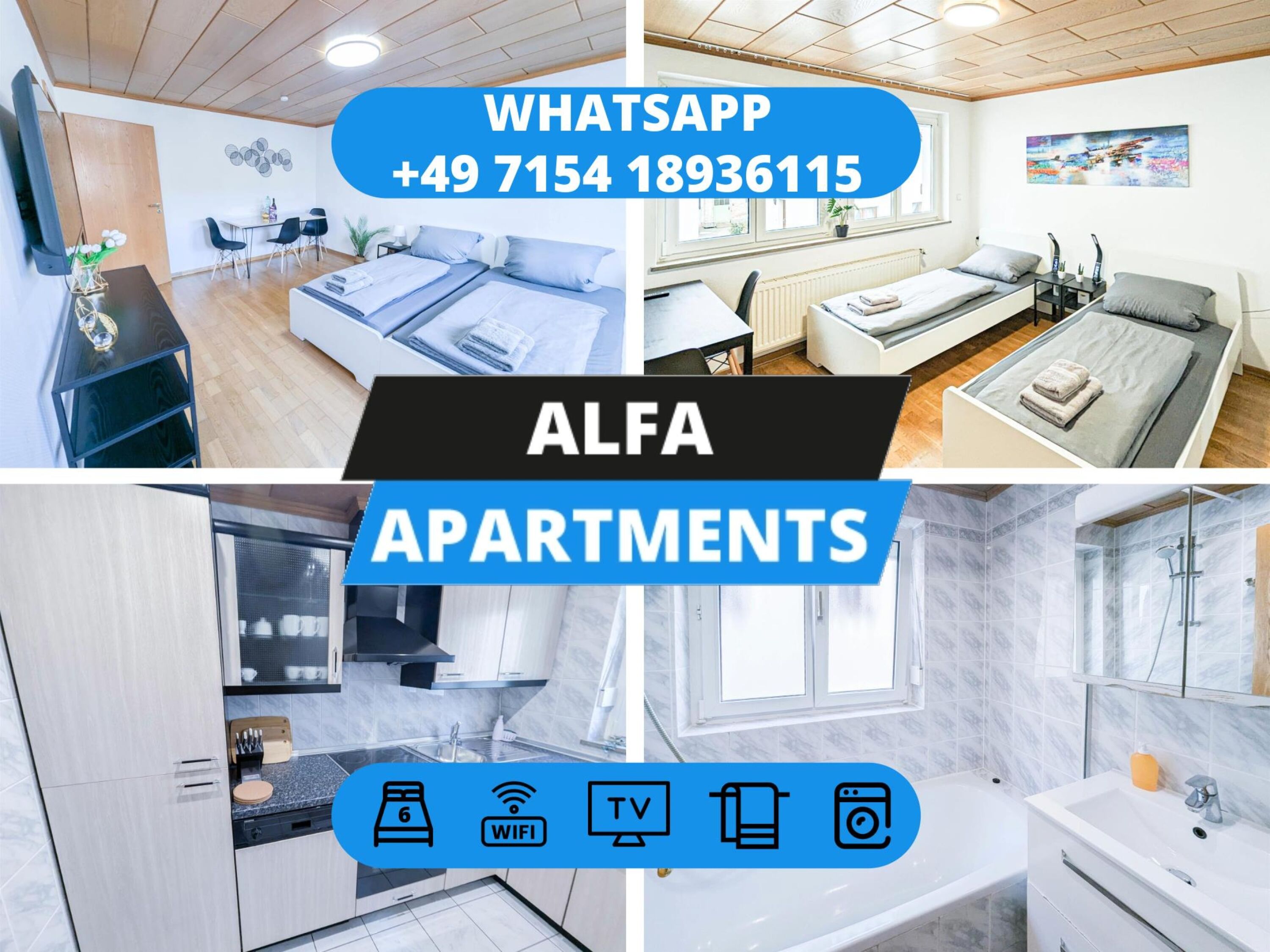 Monteur-Zimmer - Stuttgart - ALFA APARTMENTS / Stuttgart / Ludwigsburg - SOFORT VERFÜGBAR