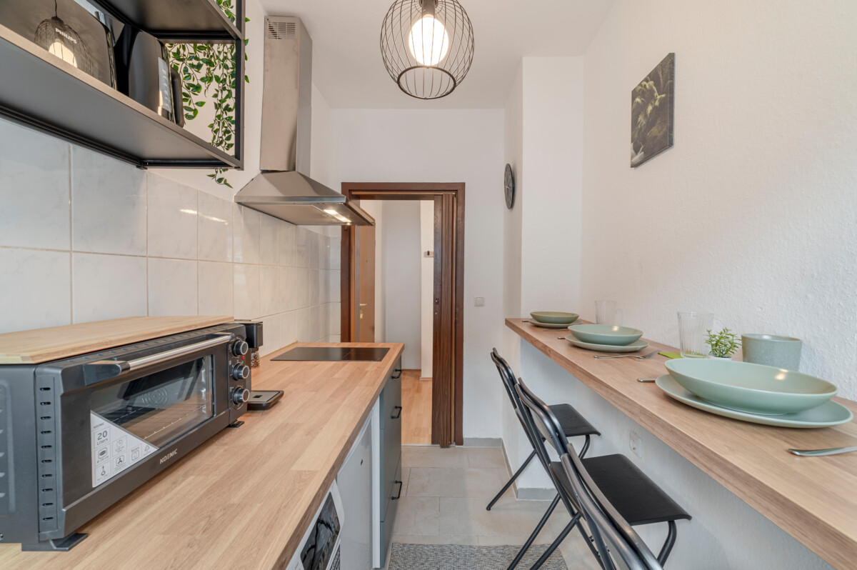 Monteur-Zimmer - Essen - SpaceStays Eco Retreat Smart TV Küche Zentral!