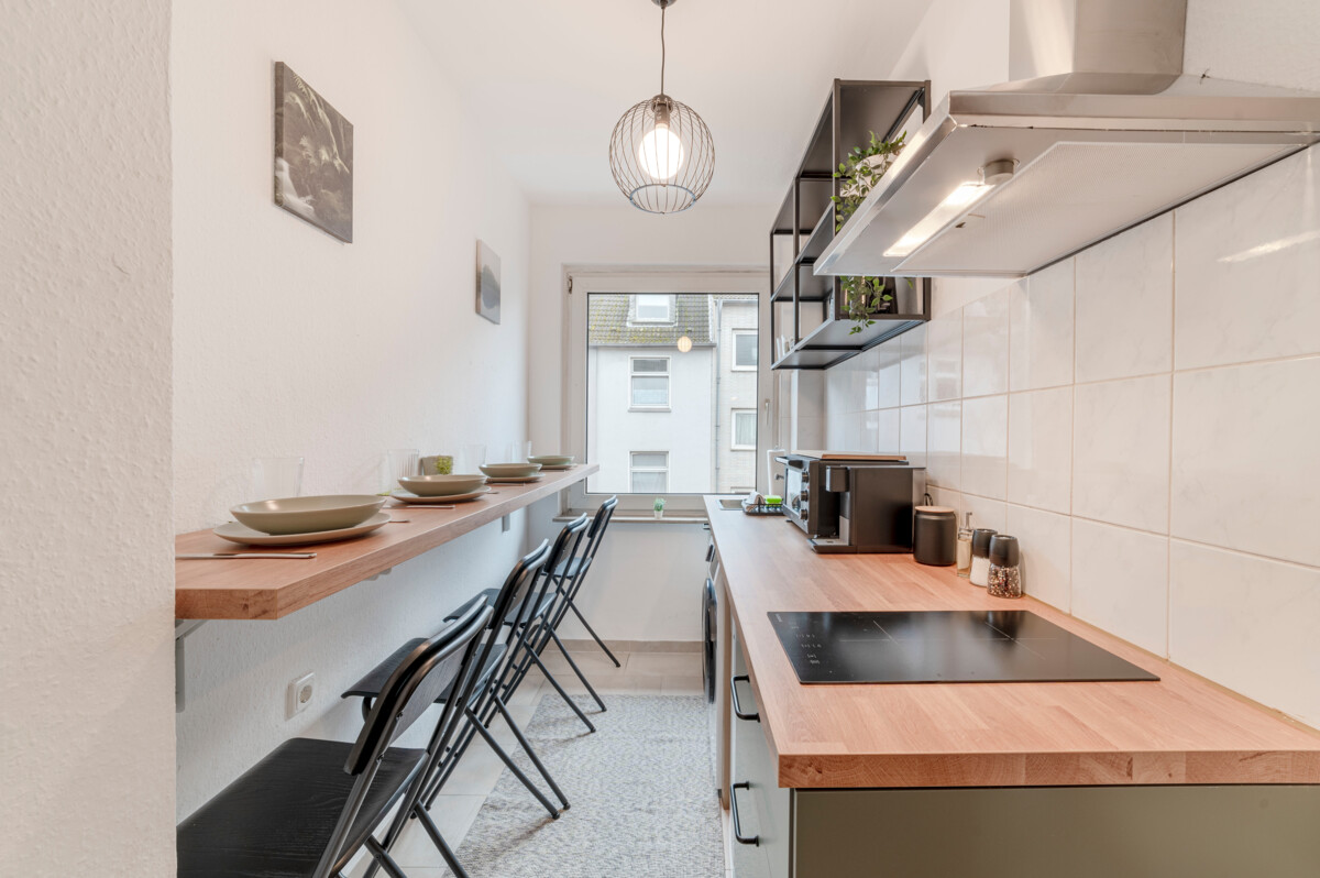 Monteur-Zimmer - Essen - SpaceStays Eco Retreat Smart TV Küche Zentral!