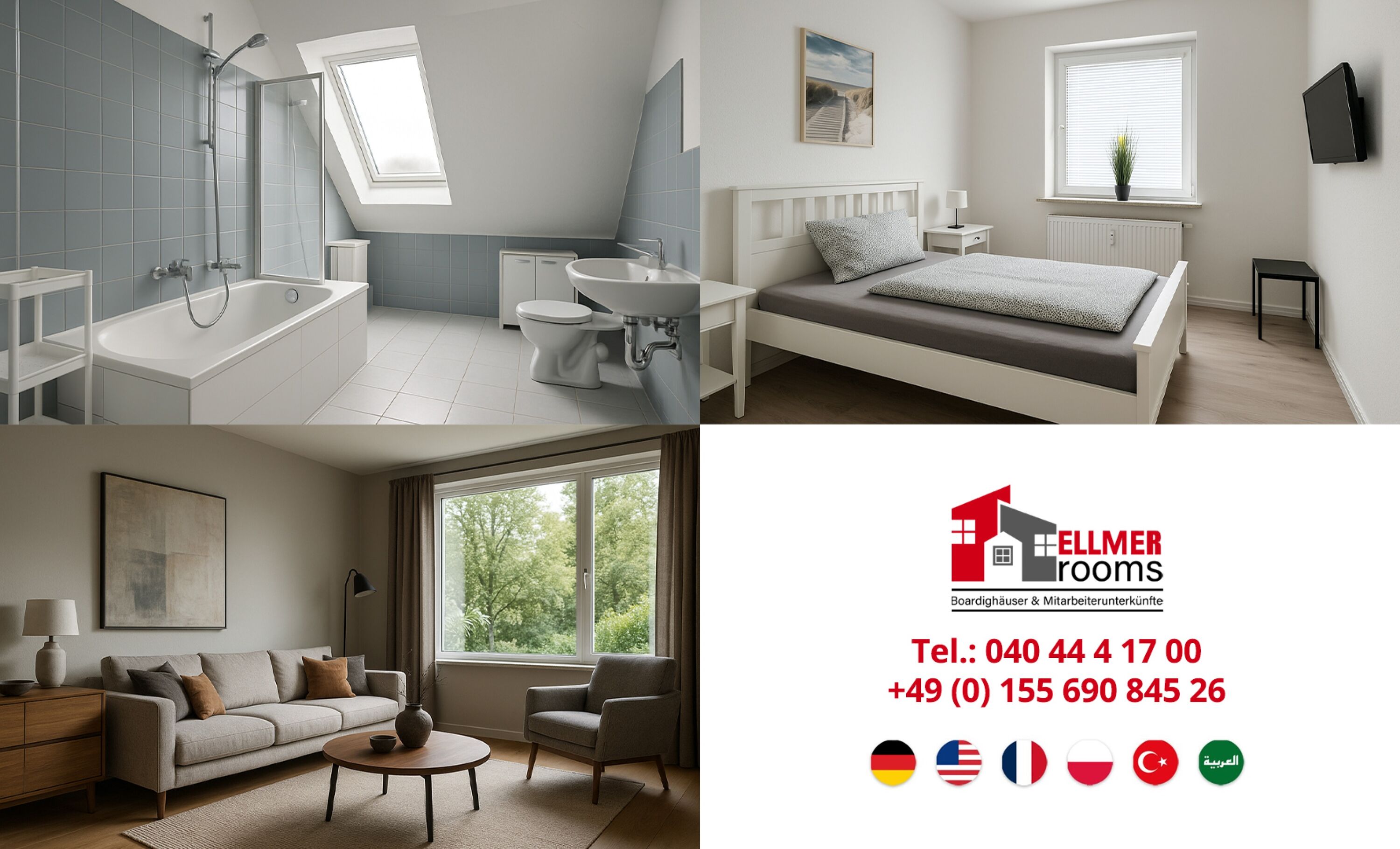 Monteur-Zimmer - Düsseldorf - Top Lage, Top Preis: Mitarbeiterzimmer ab 16 Euro!