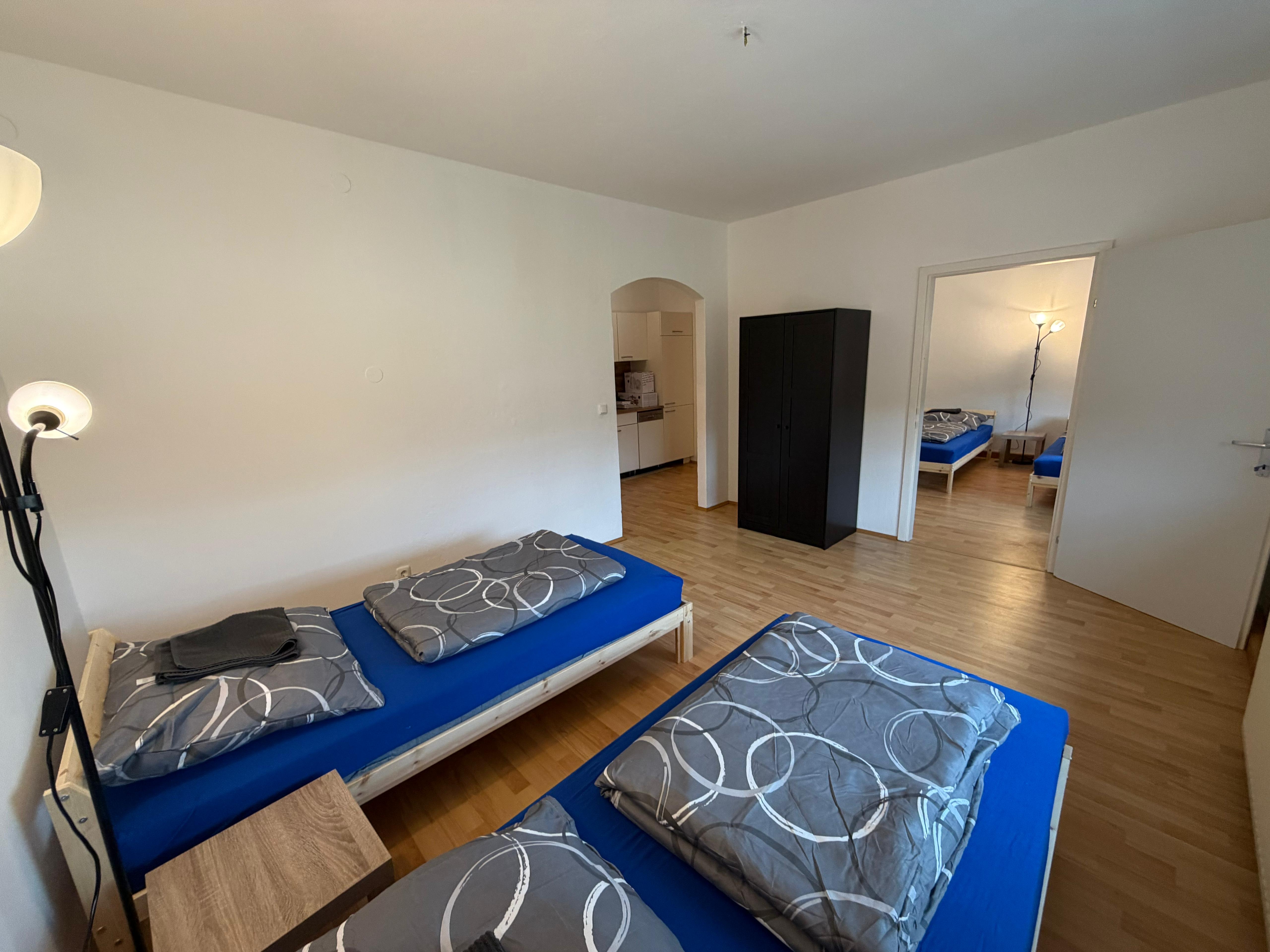 MonteurZimmer: Schlafzimmer - Monteur-Arbeiter Wohnung in Gewerbe-und Industriegebiet Nähe