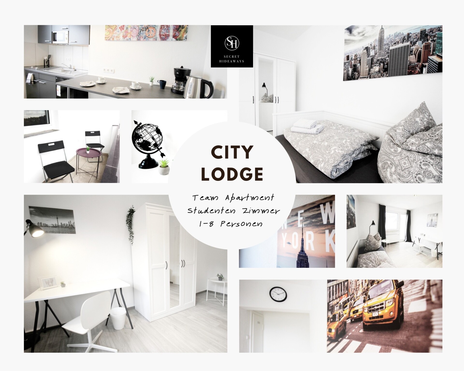 Monteur-Zimmer - Moers - SH Lodges: Komfort für Messebesuch | Montage | Gruppen - 19 Pers.