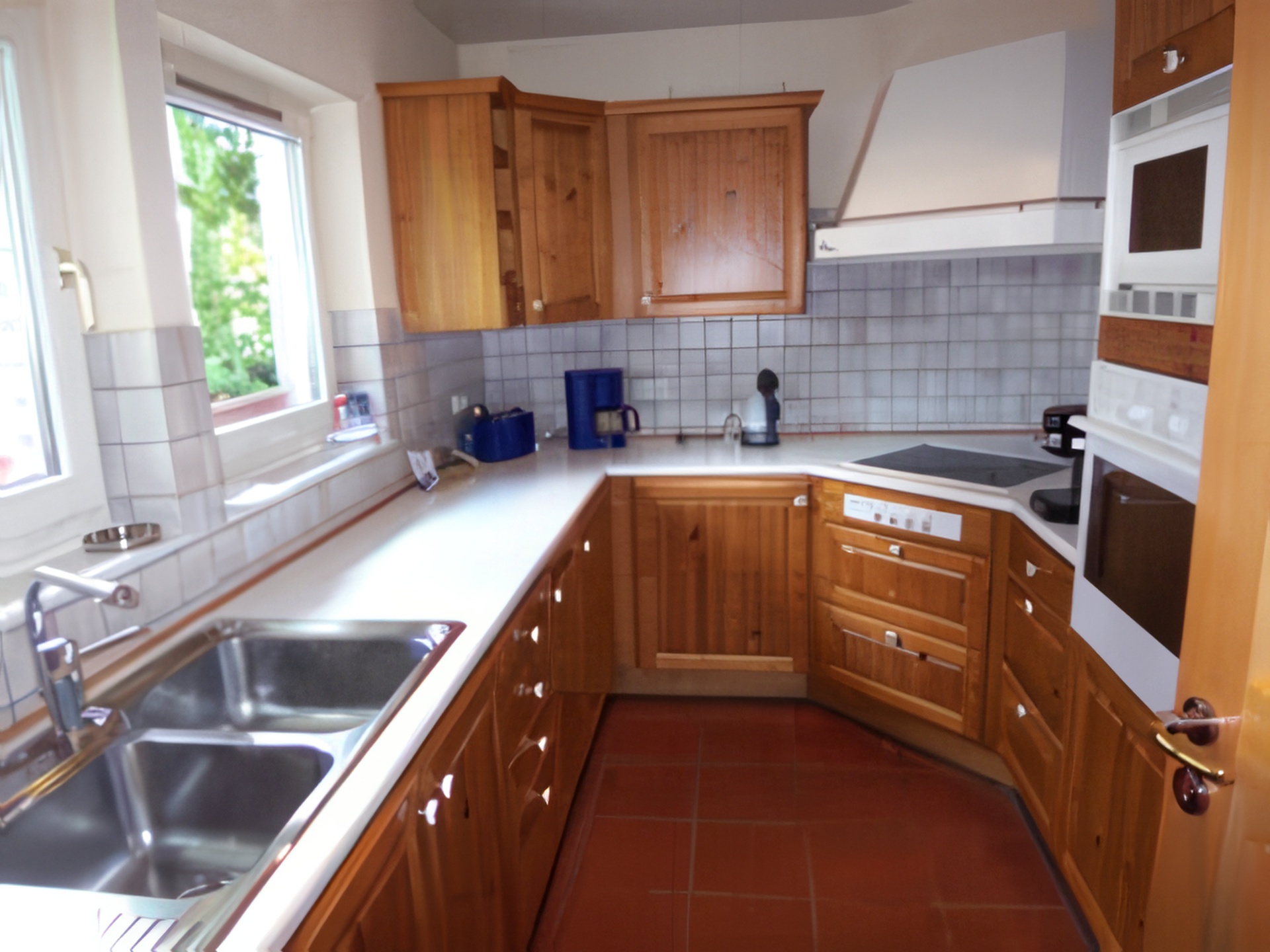 MonteurZimmer: Gästehaus Machts - Einzelschlafzimmer mit großen Betten