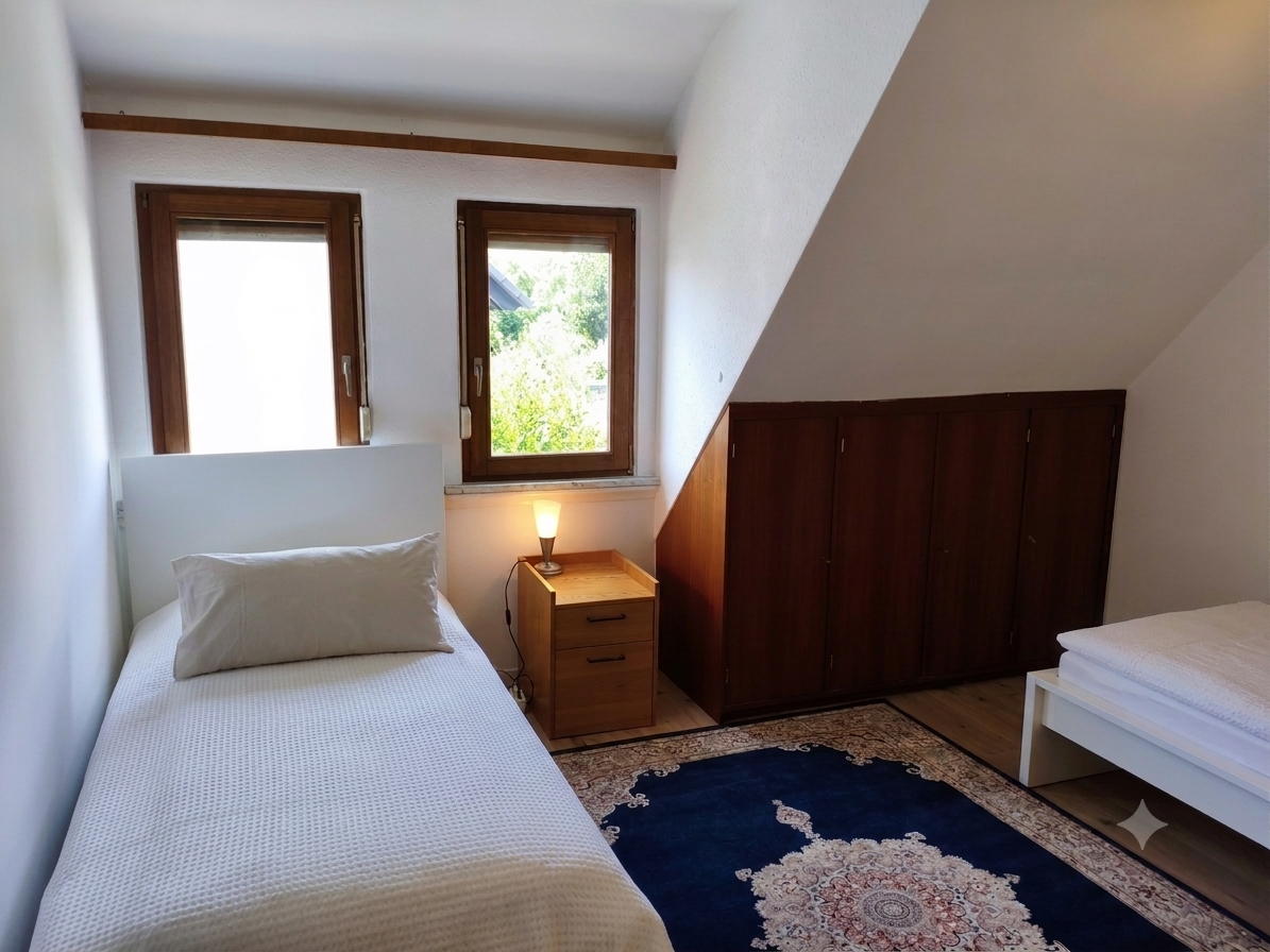 MonteurZimmer: Schlafzimmer 3 - Ferienwohnung Tante Mimi - Haus Frida