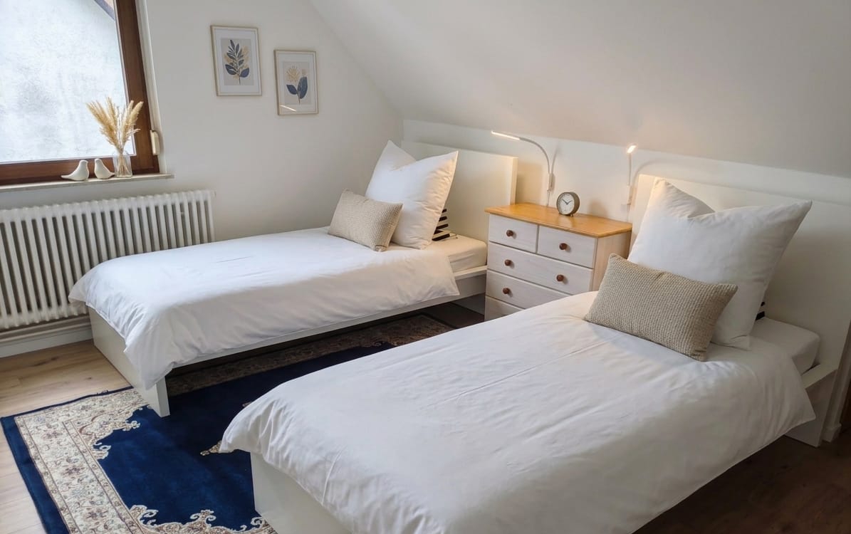MonteurZimmer: Schlafzimmer 2 - Ferienwohnung Tante Mimi - Haus Frida