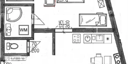 Monteur-Zimmer - Österreich - Top 7: Grundriss - APARTMENTHAUS RATZERSDORFER SEEN in 3100 Sankt Pölten / 5 Monteurwohnungen