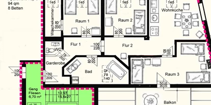 Monteur-Zimmer - Österreich - Top 9: Grundriss - APARTMENTHAUS RATZERSDORFER SEEN in 3100 Sankt Pölten / 5 Monteurwohnungen