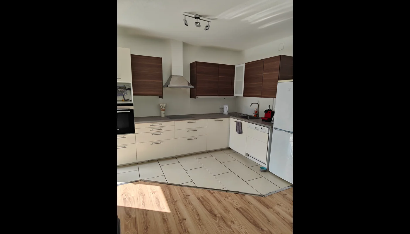 Monteur-Zimmer - Herd - Oberdrosen - große, vollausgestattete Küche  - Ferienwohnung Waldblick